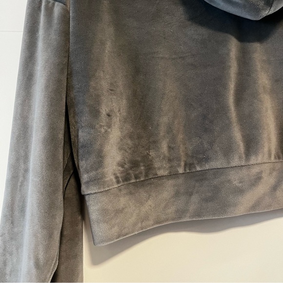 Rose & Vine | Velvet Crop Zip Up Hoodie - Picture 10 of 14